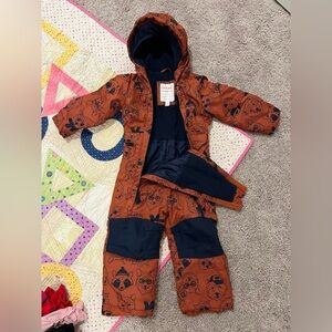 Cat & Jack Rust and Navy Snowsuit